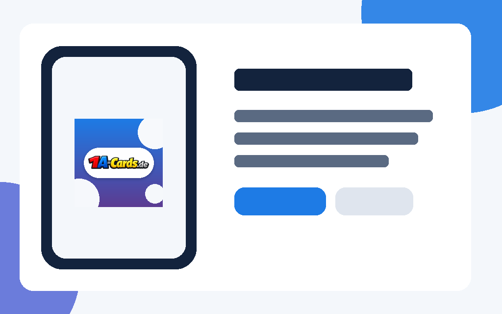 Vorschau der 1A-Cards App